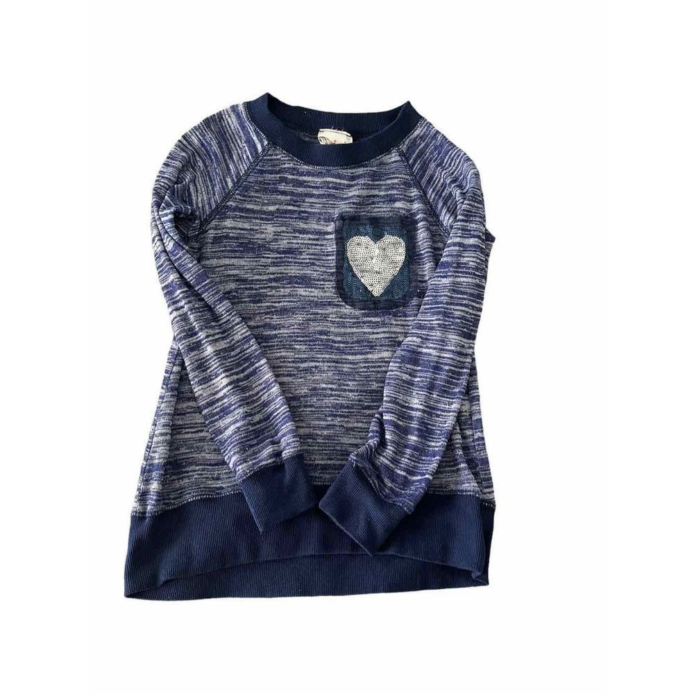 Jenna & Jessie Top With Sequin Heart On Pocket, Girls M